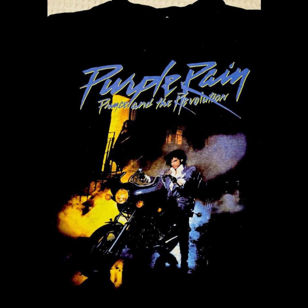 Prince Purple Rain‎ T-Shirt Womens Small Black And The Revolution Short Sleeve